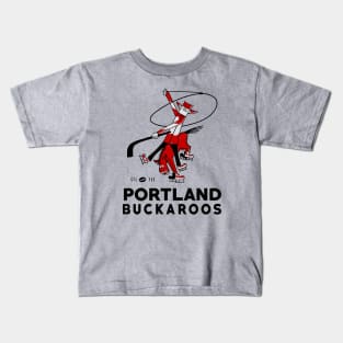 Throwback Portland Buckaroos Hockey Kids T-Shirt